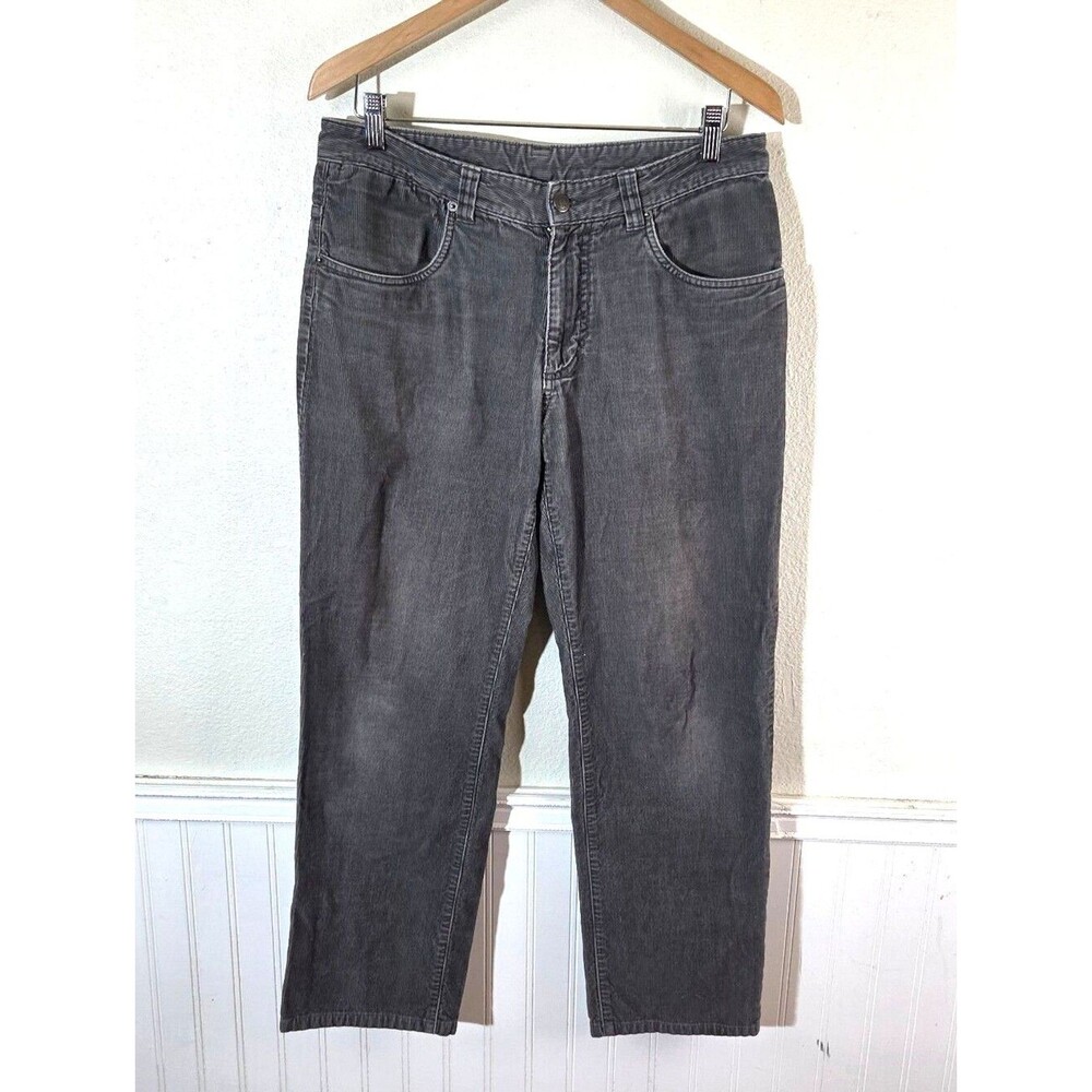 Patagonia Mens 32 Gray Corduroy Pants Organic Cotton Straight Leg Forge Grey